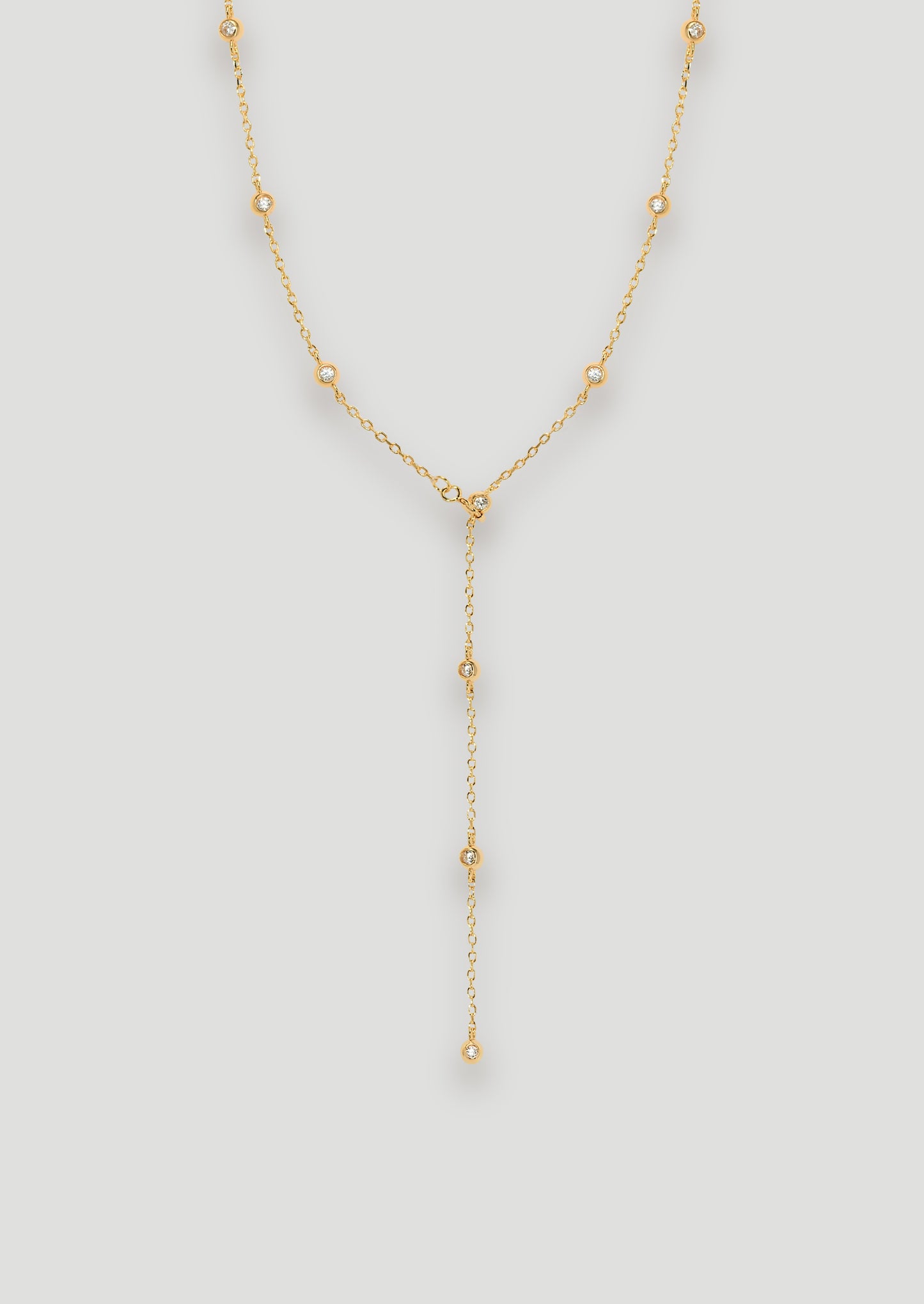 Collana con perline di zirconi dorati