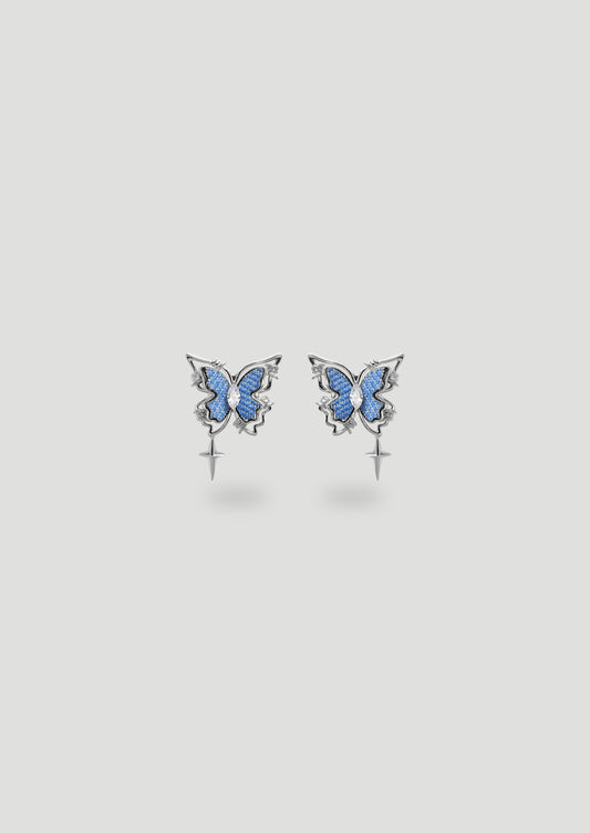 Orecchini denim butterfly con stella